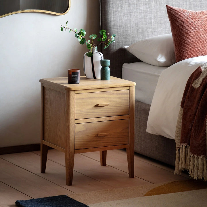 Camden 2 Drawer Bedside Table - Natural