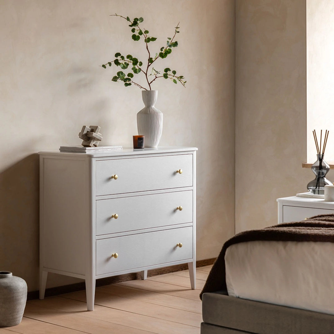Acton 3 Drawer Chest - White