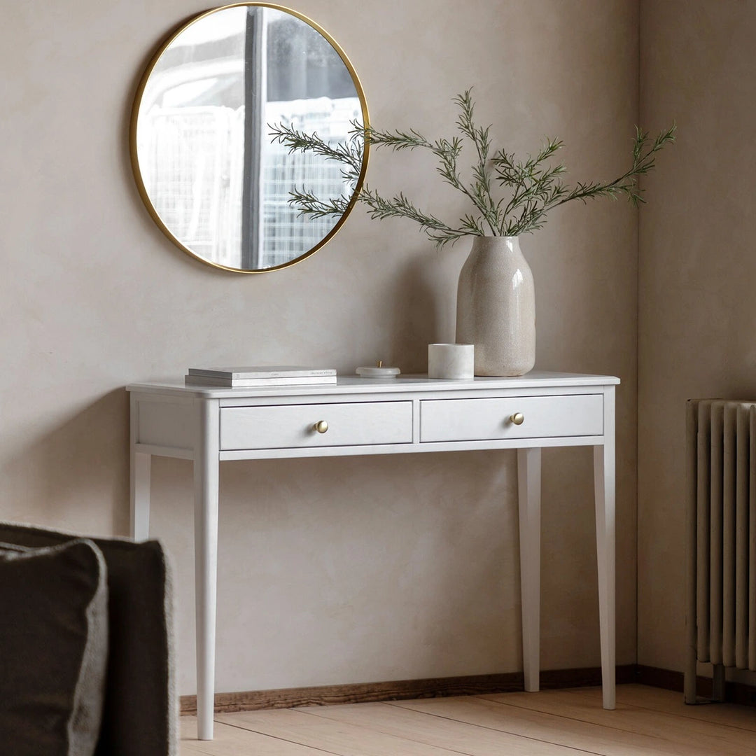 Acton 2 Drawer Console - White