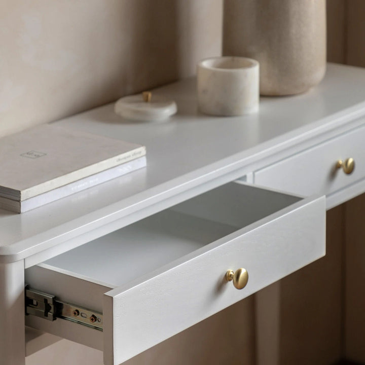 Acton 2 Drawer Console - White