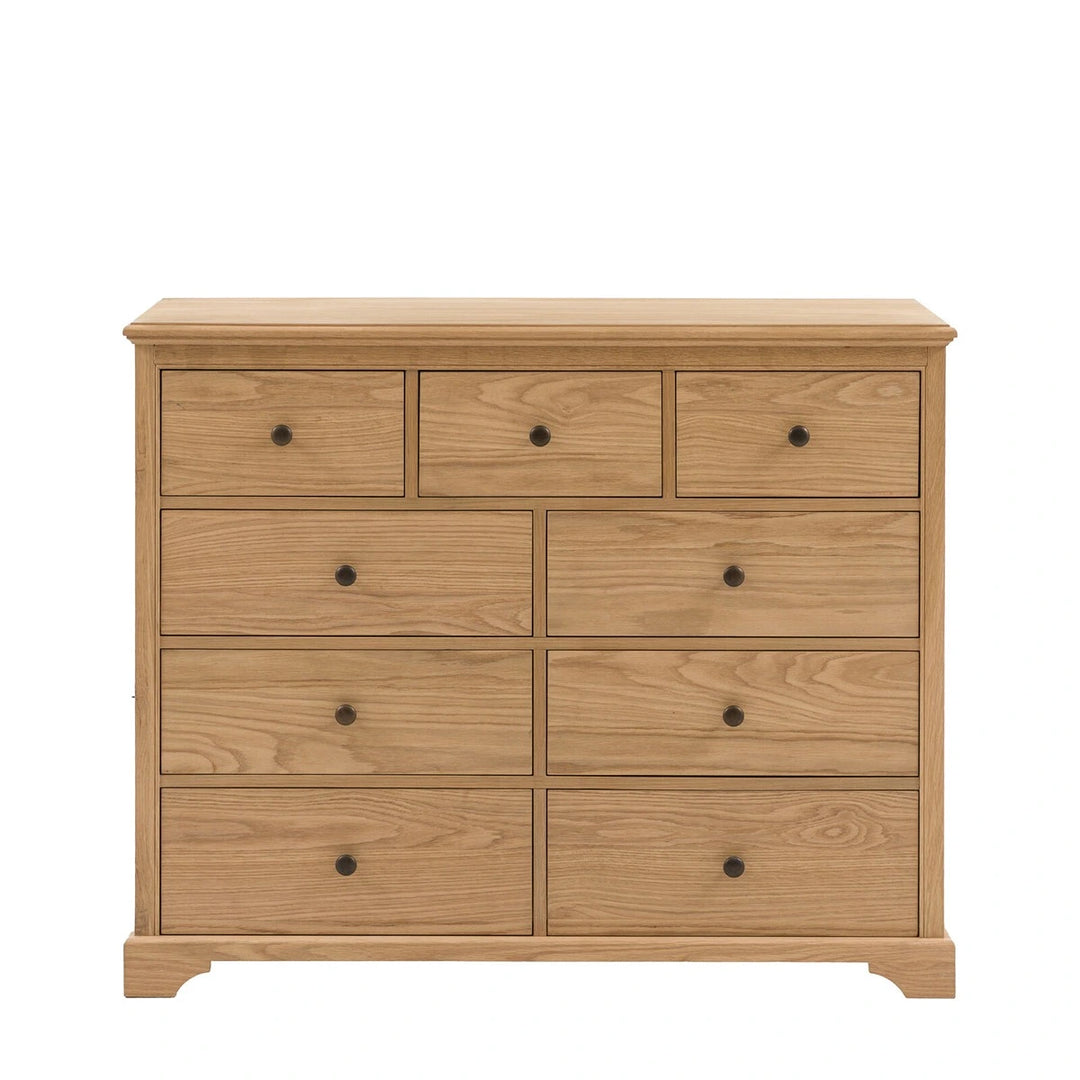 Malvern 9 Drawer Chest - Natural
