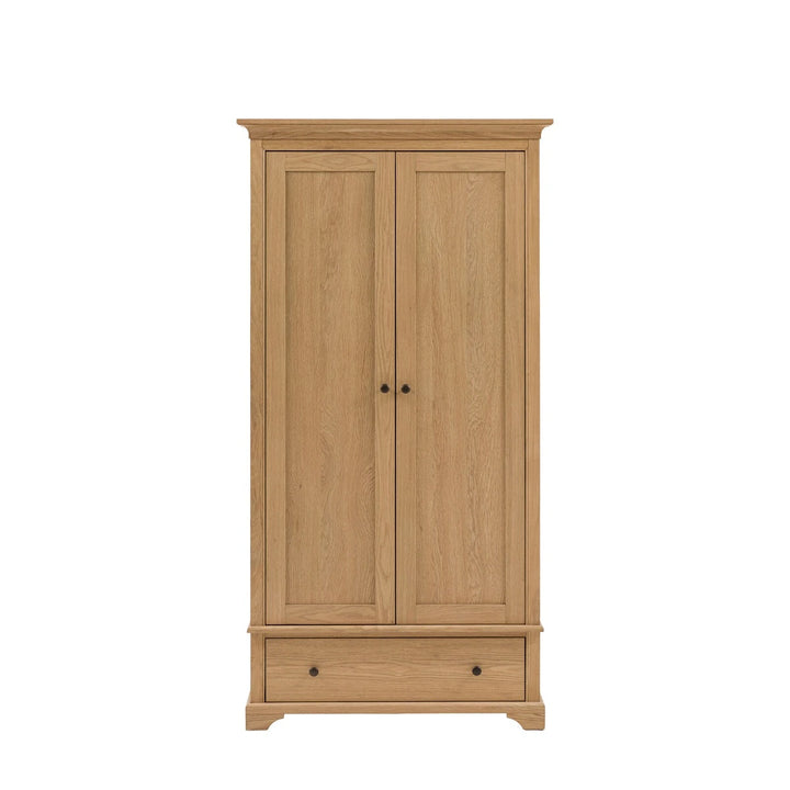 Malvern 2 Door 1 Drawer Wardrobe - Natural
