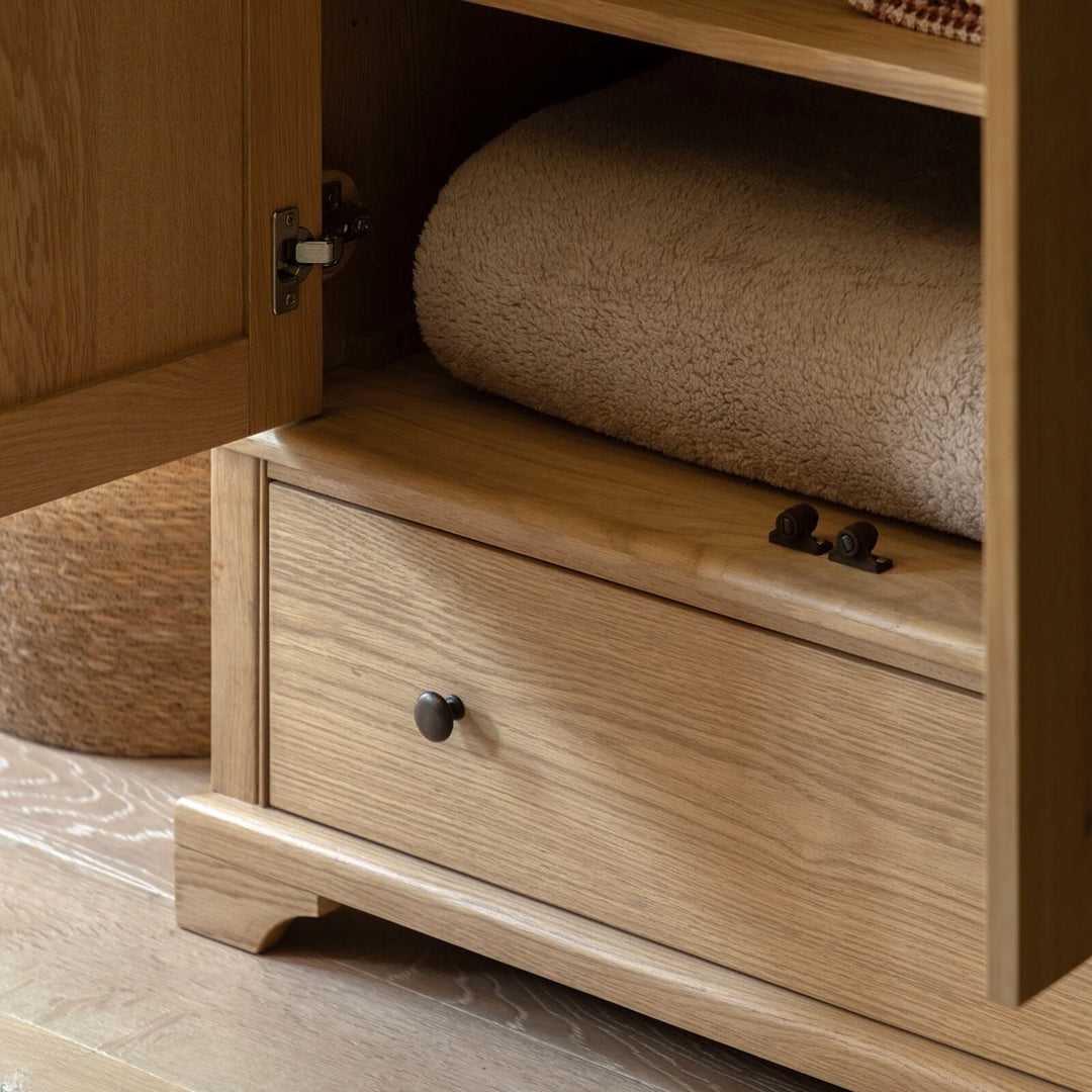Malvern 2 Door 1 Drawer Wardrobe - Natural