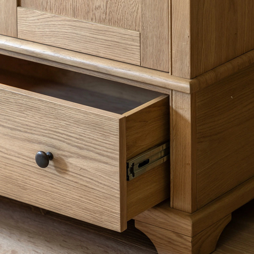 Malvern 2 Door 1 Drawer Wardrobe - Natural
