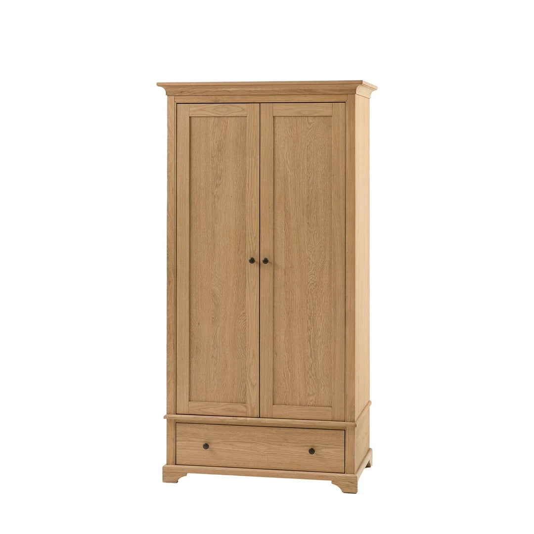 Malvern 2 Door 1 Drawer Wardrobe - Natural