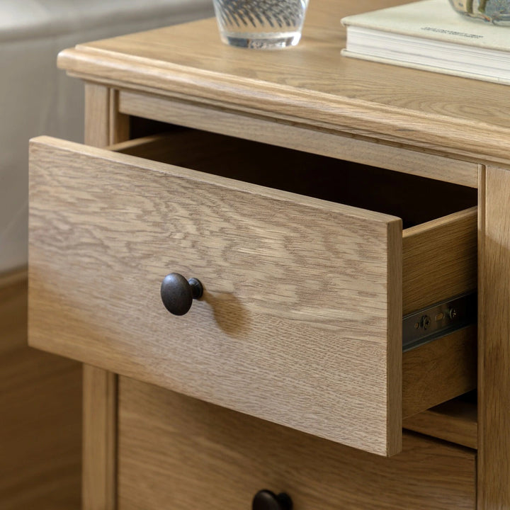 Malvern 2 Drawer Bedside Table - Natural