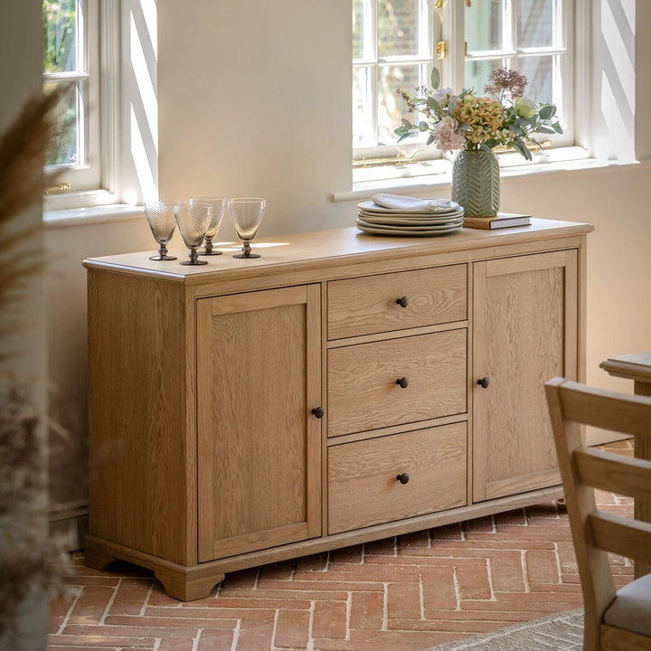Malvern 2 Door 3 Drawer Sideboard - Natural