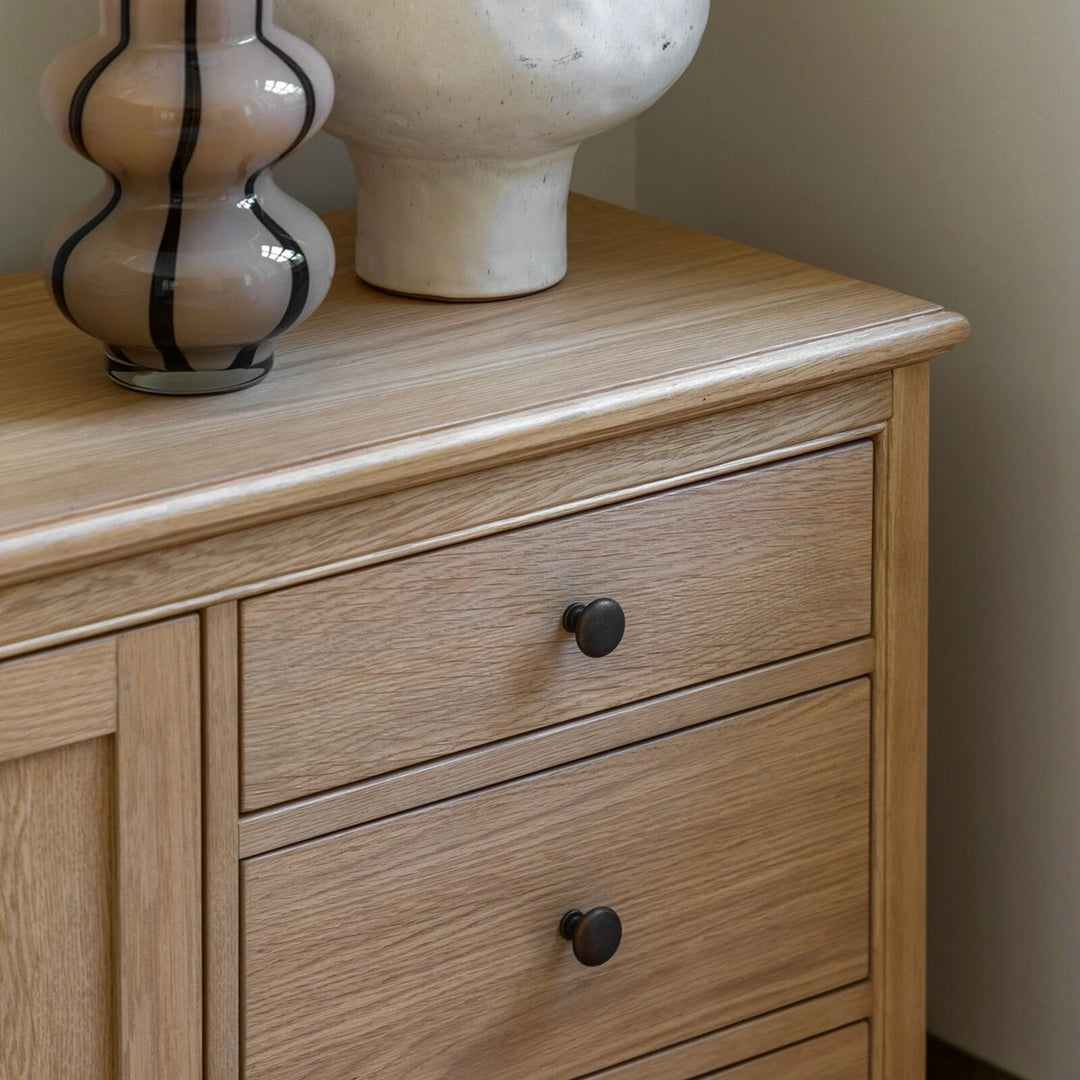 Malvern 1 Door 4 Drawer Sideboard - Natural