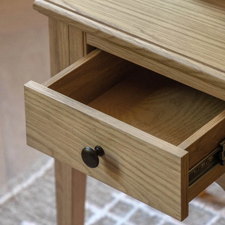 Malvern 1 Drawer Side Table - Natural