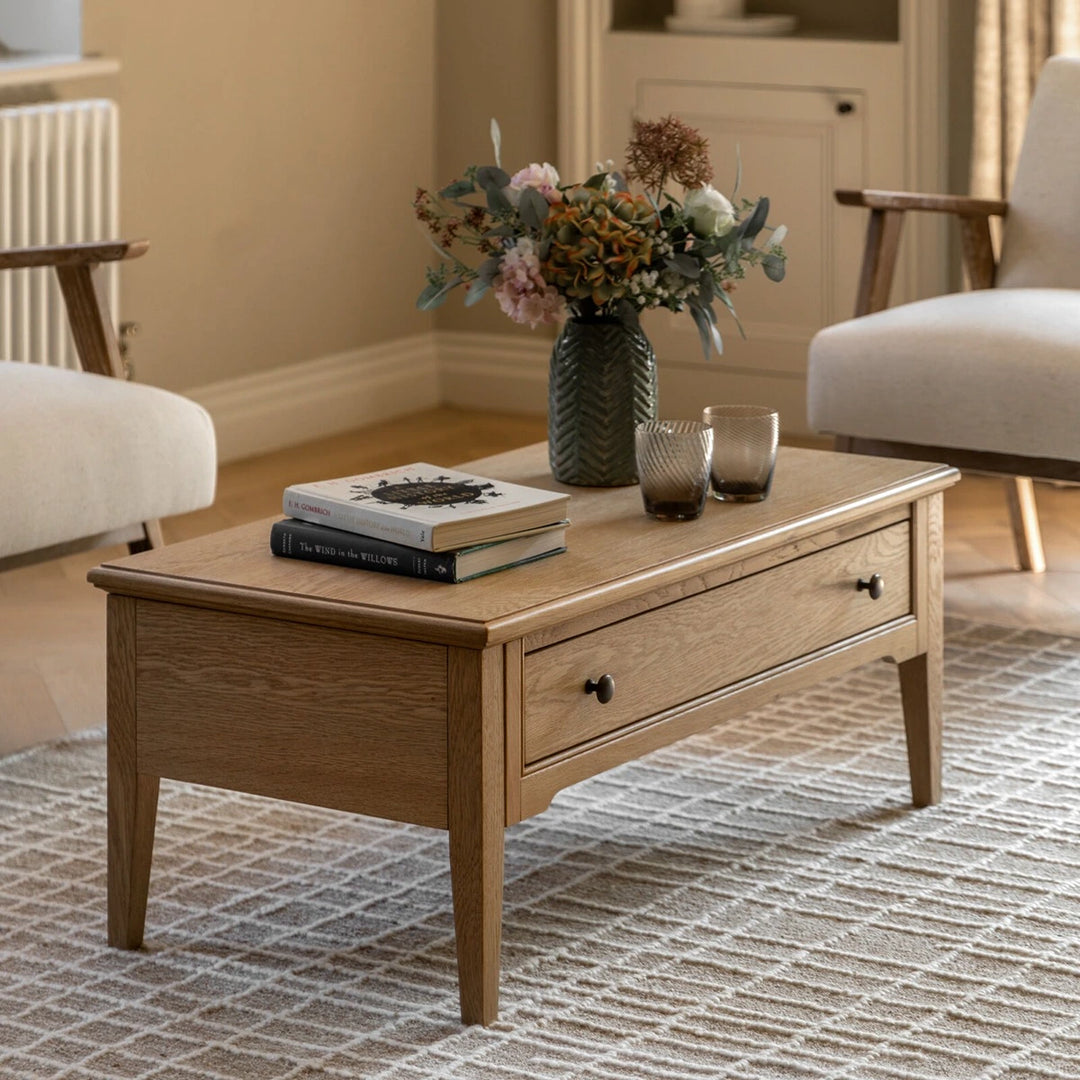 Malvern 1 Drawer Coffee Table - Natural
