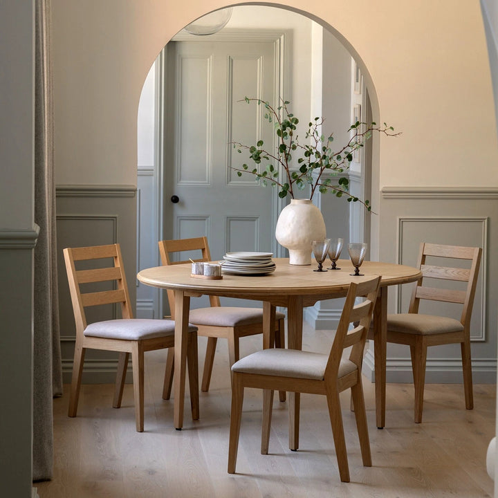 Malvern Round Extendable Dining Table - Natural