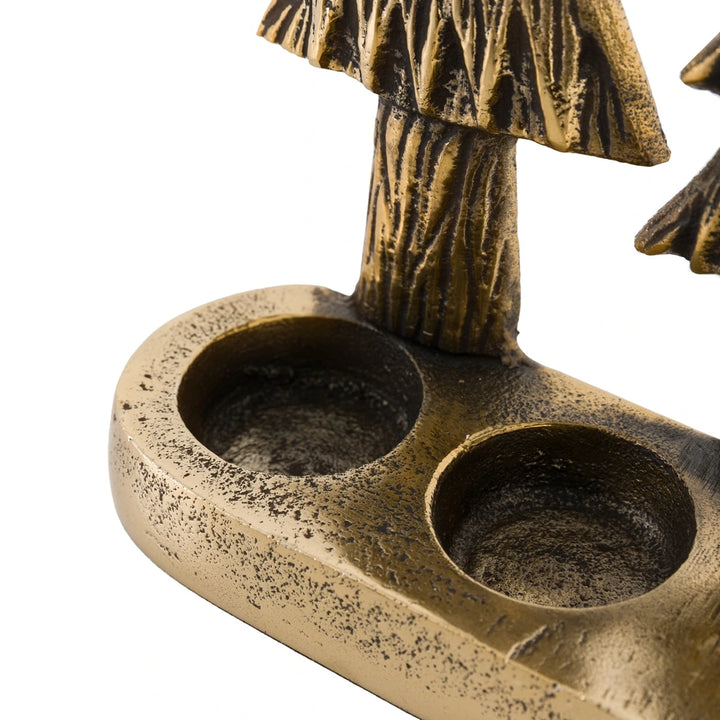 Christmas Tree Tealight Holder - Gold