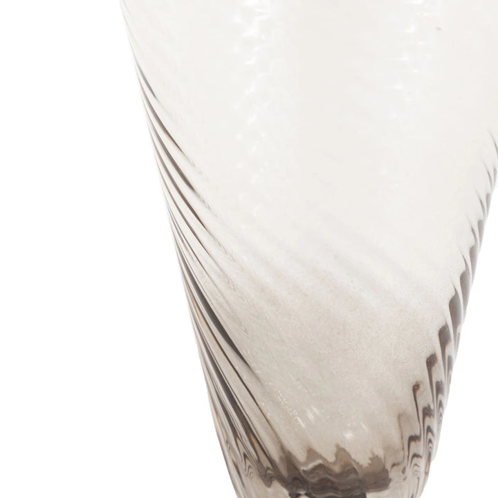 Swirl Set of 4 Flute Glass - Smoked Grey