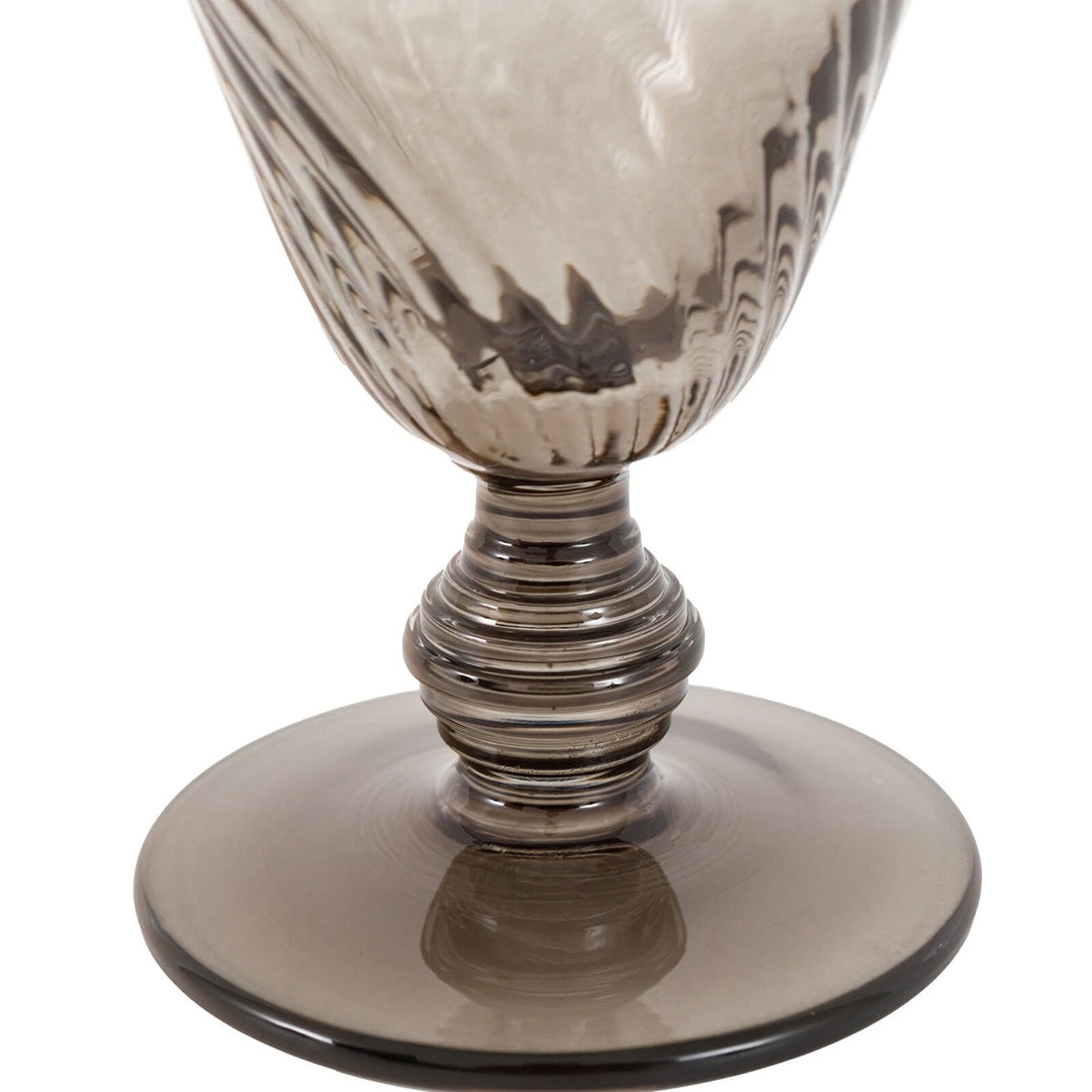 Swirl Set of 4 Wine Glasses - Smoked Grey