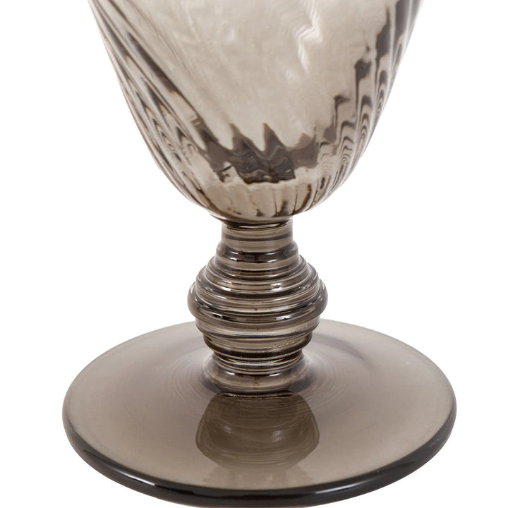Swirl Set of 4 Wine Glasses - Smoked Grey