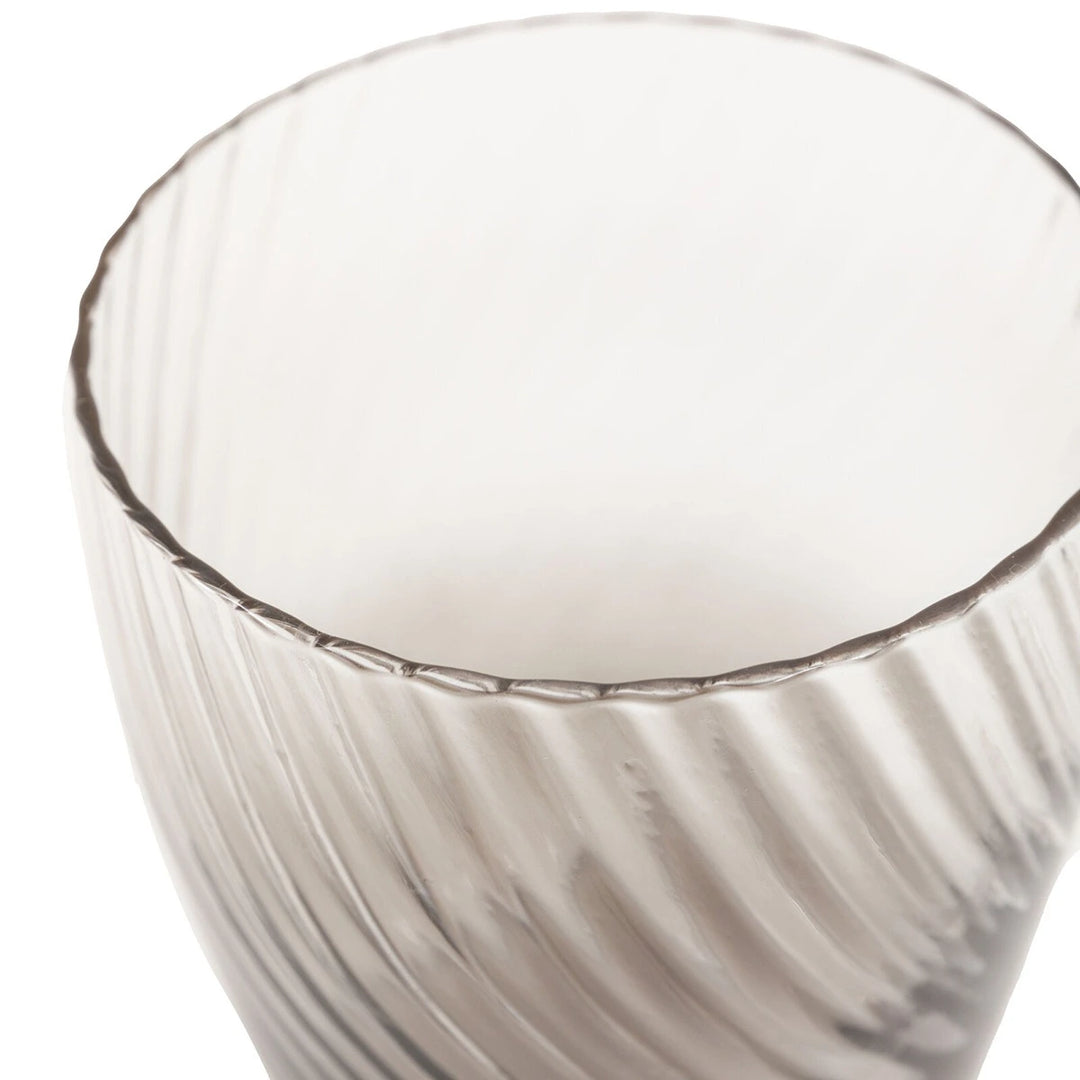 Swirl Set of 4 Tumbler Glass - Smoked Grey