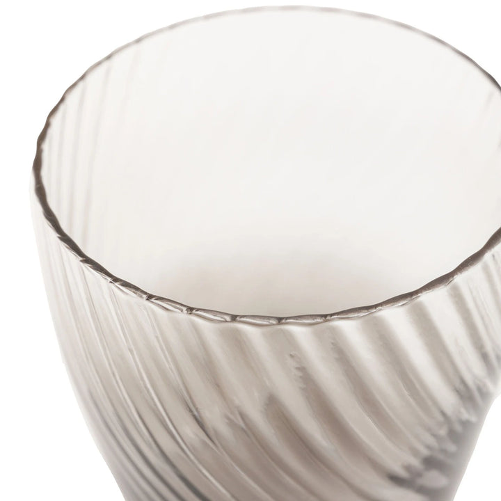 Swirl Set of 4 Tumbler Glass - Smoked Grey