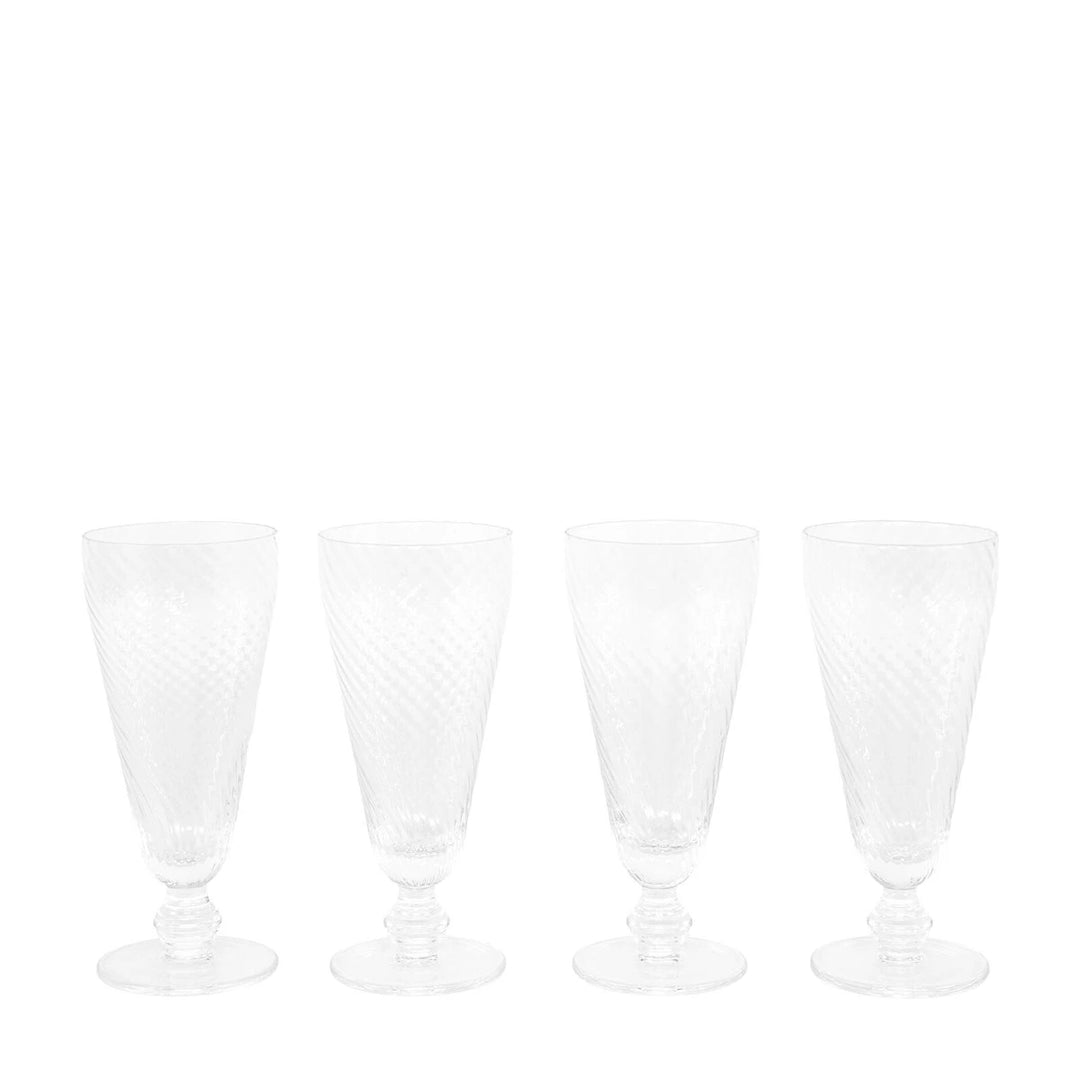 Swirl Set of 4 Flute Glass