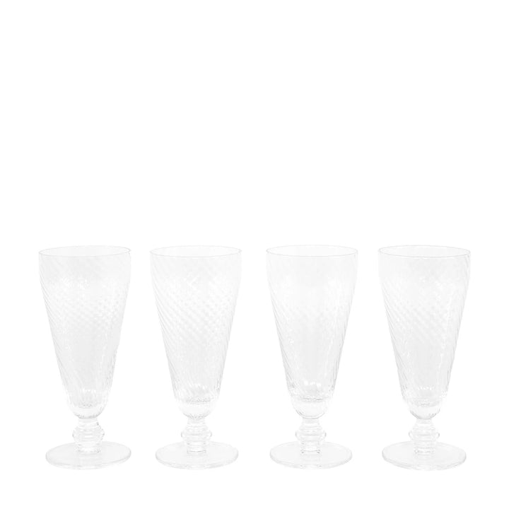 Swirl Set of 4 Flute Glass