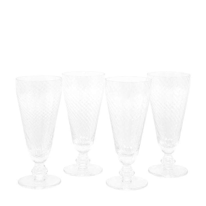 Swirl Set of 4 Flute Glass
