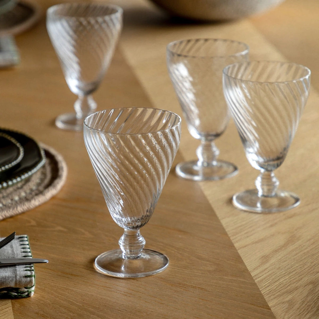 Swirl Set of 4 Wine Glasses
