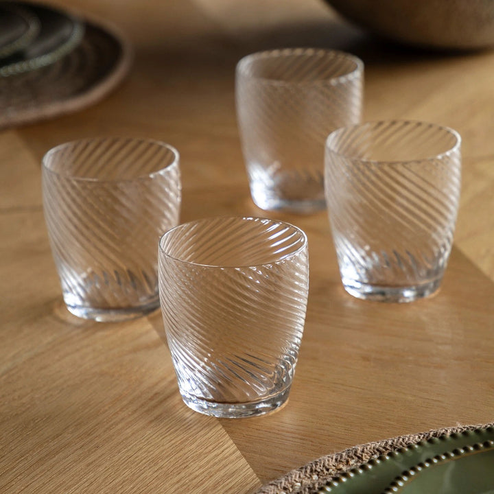 Swirl Set of 4 Tumbler Glass
