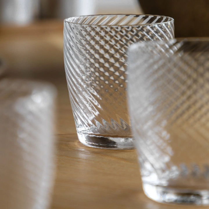Swirl Set of 4 Tumbler Glass