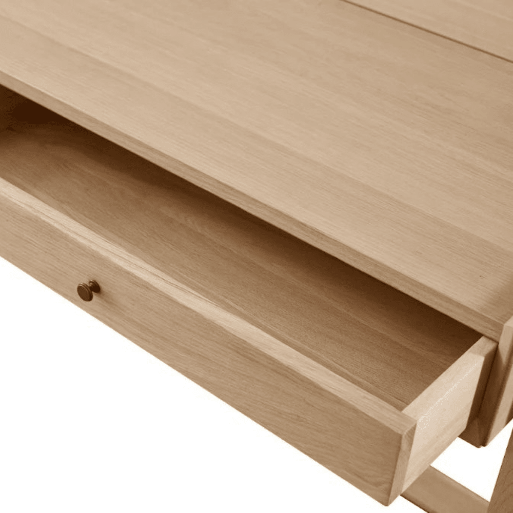 Offset Solid Oak Desk - Oak Tommy Franks 6