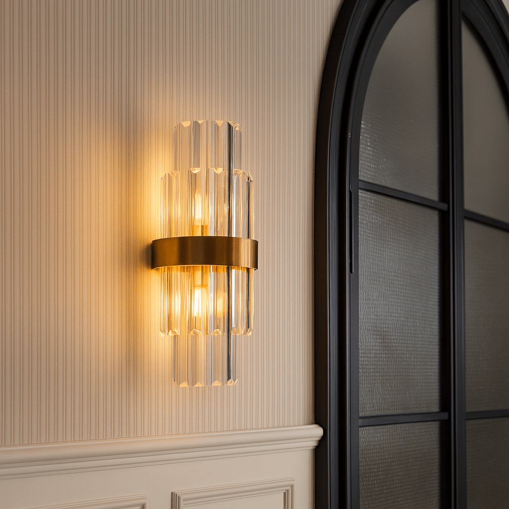 Regency Wall Lamp - Brass & Clear LiangAndEimil 2