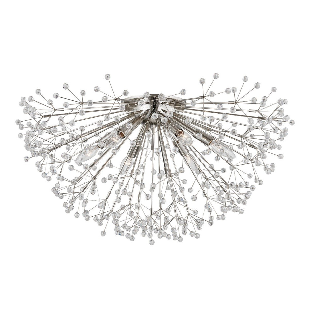 Dunkirk 6 Light Semi Flush - Polished Nickel Hudson Valley Lighting 1