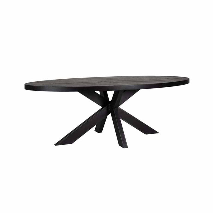 Watson Oval Dining Table 235cm - Black & Black Legs Richmond 1
