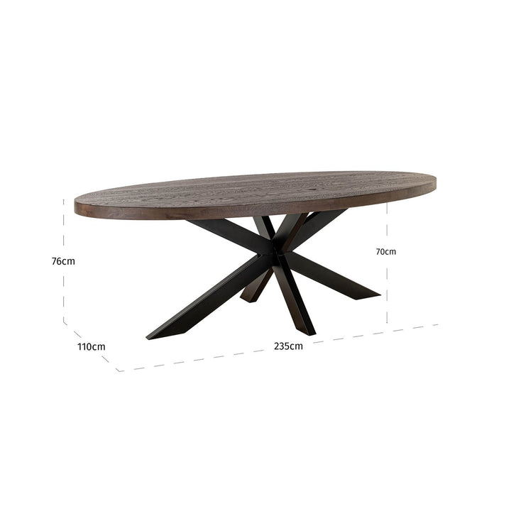 Watson Dining Table 235cm - Black & Brown Richmond 5