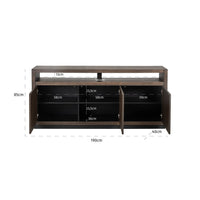 Richmond Interiors Oakura Sideboard 3-Doors in Brown