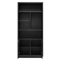 Richmond Oakura 2 Doors Right Split Black Bookcase