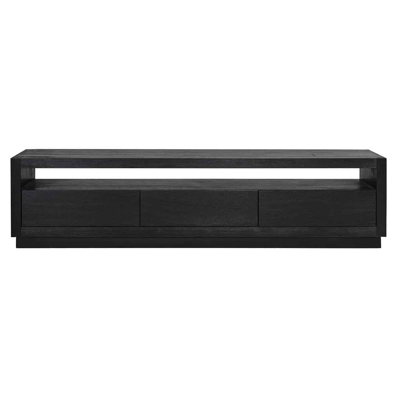 Richmond Oakura 3 Drawers Black TV Unit