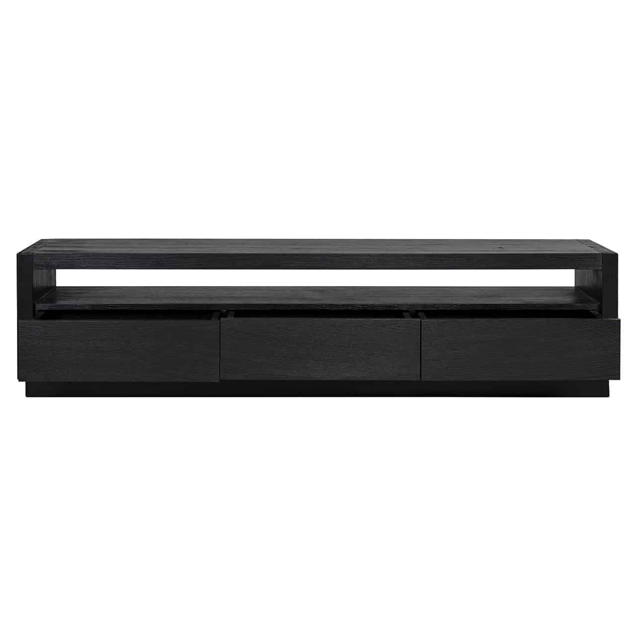 Richmond Oakura 3 Drawers Black TV Unit