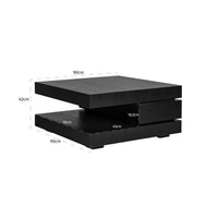 Richmond Oakura Blok C Black Coffee Table