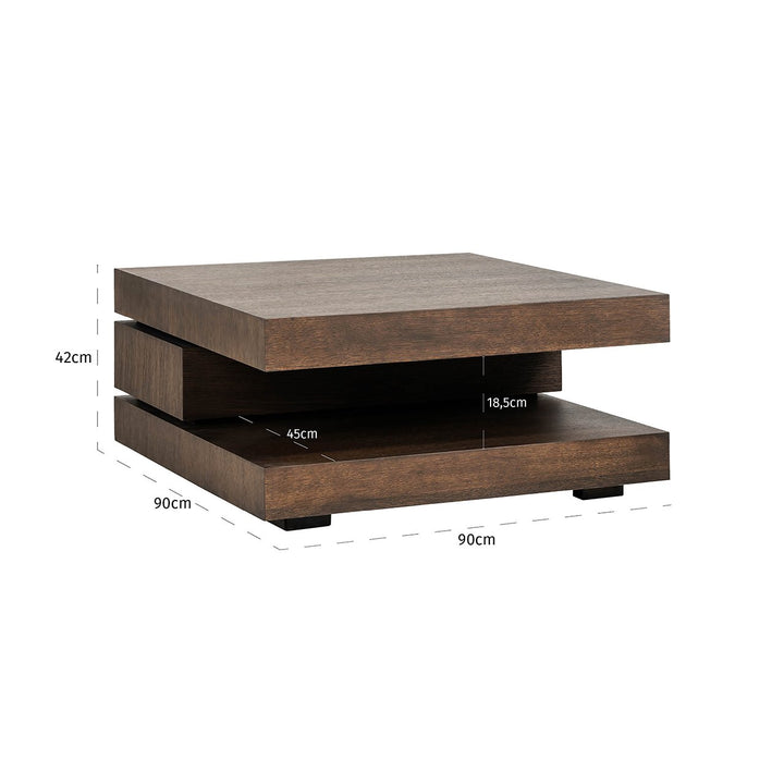 Oakura Rectangular Coffee Table - Brown Richmond 6