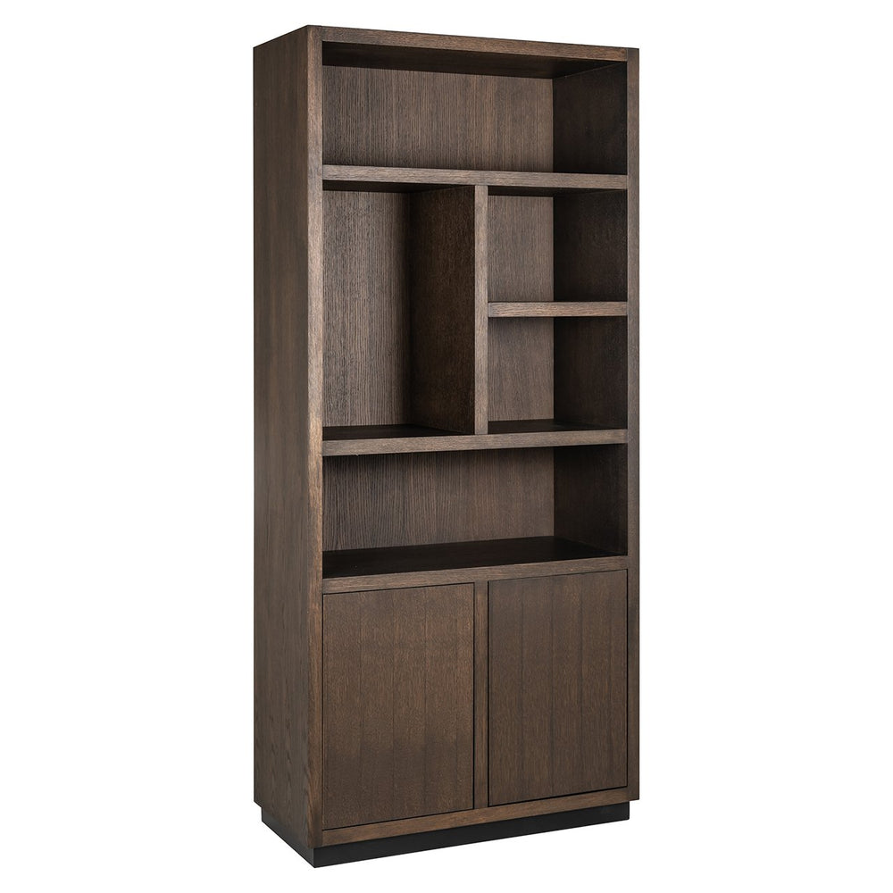 Oakura 2 Door Bookcase - Brown Richmond 2