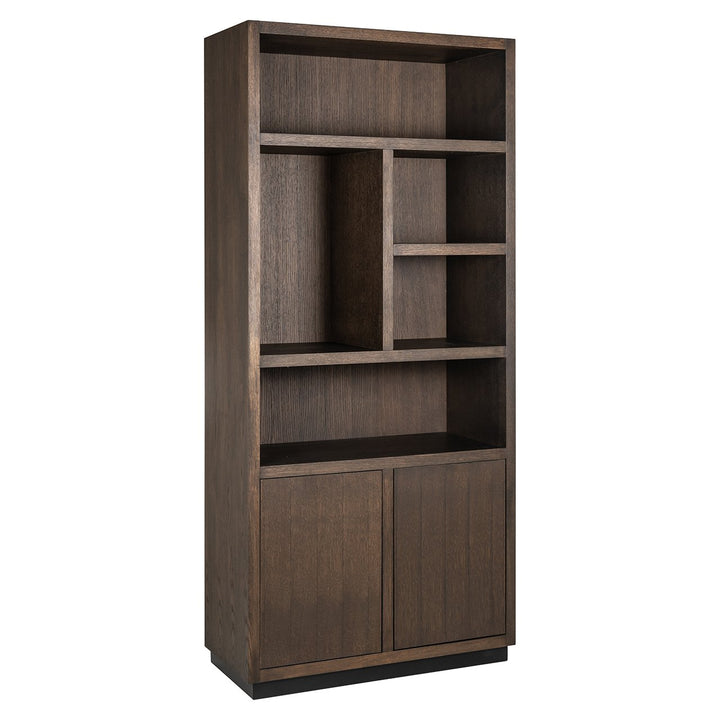 Oakura 2 Door Bookcase - Brown Richmond 2
