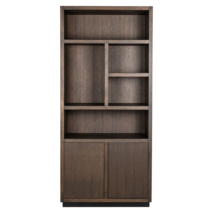 Oakura 2 Door Bookcase - Brown Richmond 1