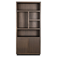 Richmond Interiors Oakura Bookcase 2-Doors in Brown