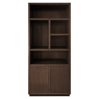 Richmond Interiors Oakura Bookcase 2-Doors in Brown