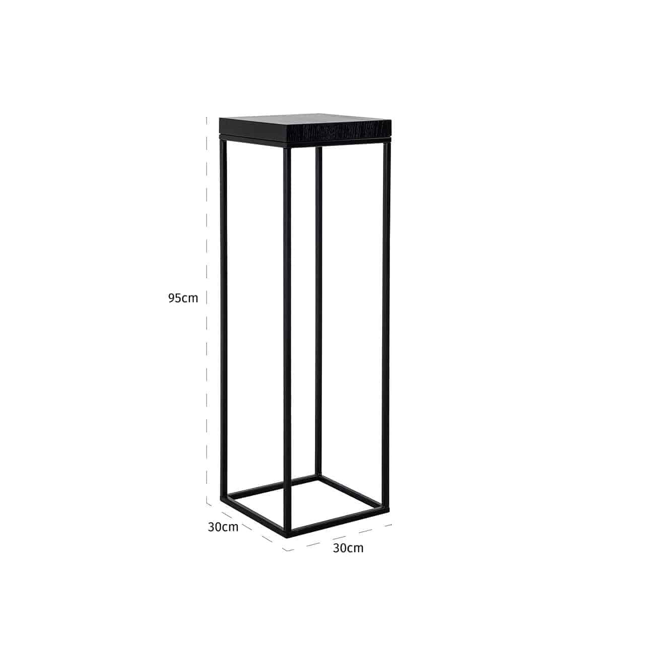 Richmond Oakura Pillar Black Side Table