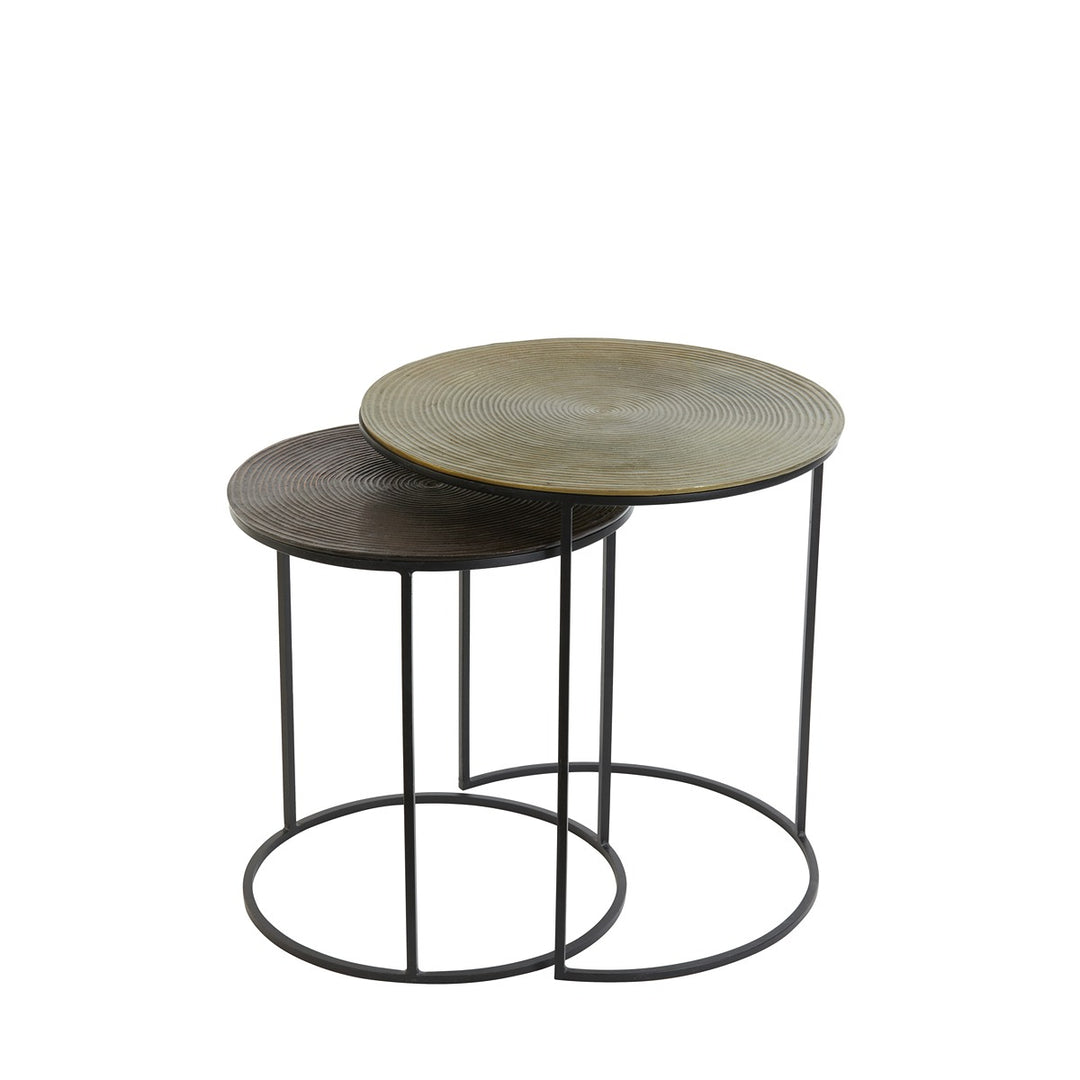Talca Set of 2 Side Tables - Antique Copper Light & Living 4