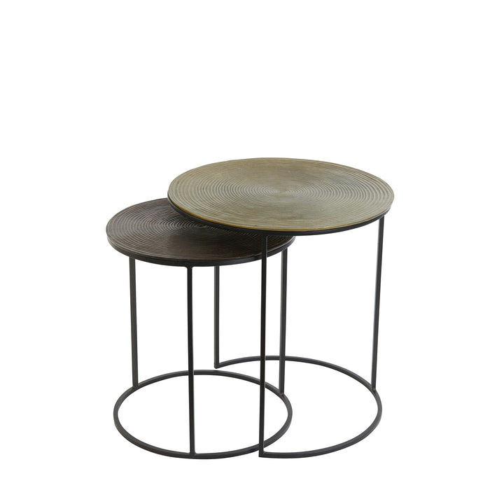 Talca Set of 2 Side Tables - Antique Copper Light & Living 4