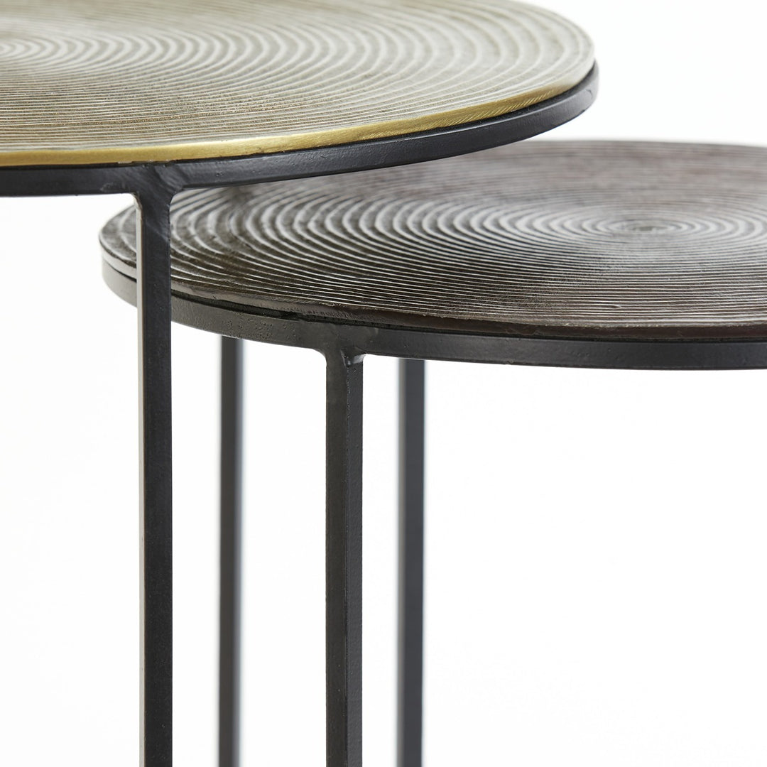 Talca Set of 2 Side Tables - Antique Copper Light & Living 5