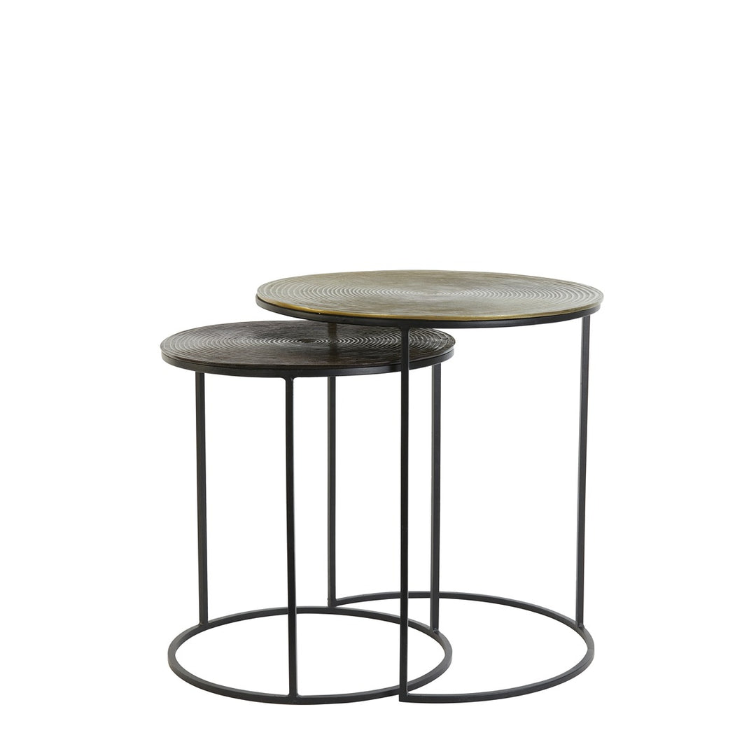 Talca Set of 2 Side Tables - Antique Copper Light & Living 11