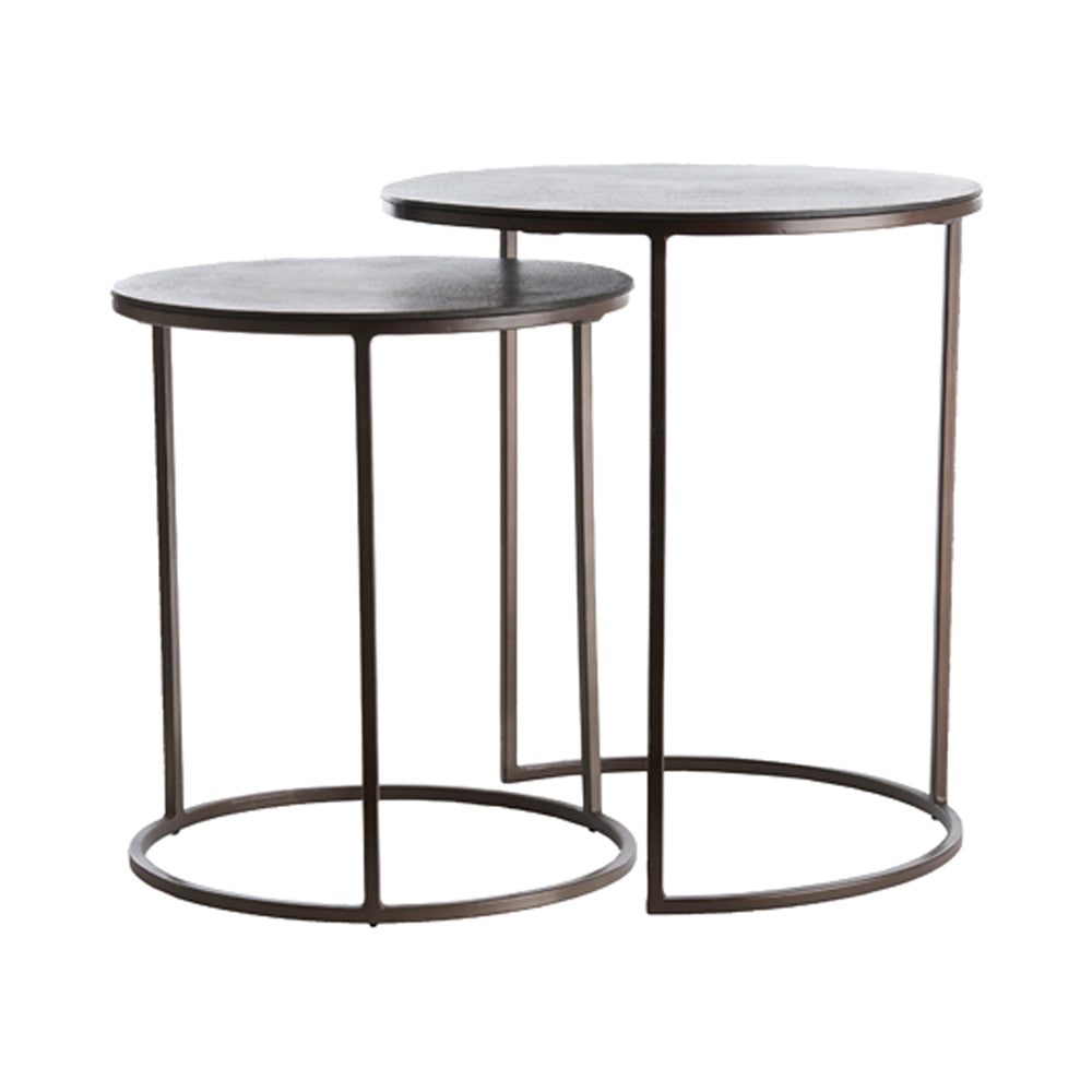 Light & Living Set of 2 Talca Side Tables - Dark Brown