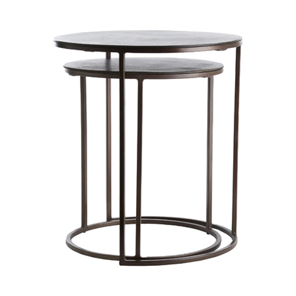 Light & Living Set of 2 Talca Side Tables - Dark Brown